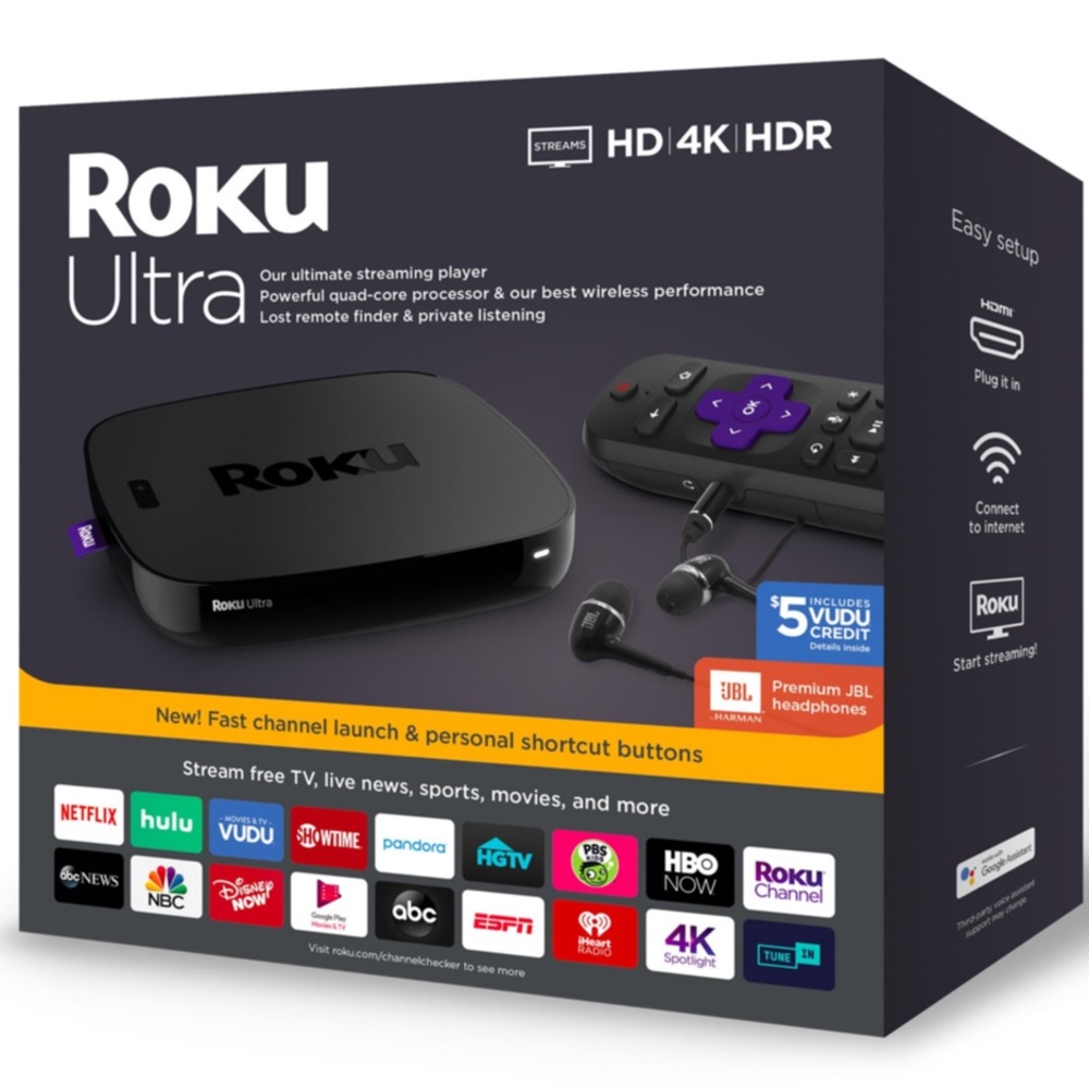 Roku Ultra Streaming Media Player 4K/HD/HDR